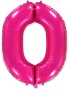 Шар (40''/102 см) Цифра, 0, Фуше, 901760F