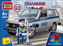 LADA конструктор лада 4х4 ДПС, 55 дет. Город мастеров  30003-KK
