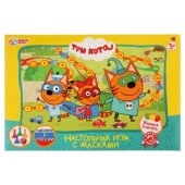 НАСТОЛЬНАЯ ИГРА-ХОДИЛКА "УМНЫЕ ИГРЫ" ТРИ КОТА С МАСКАМИ  280343