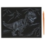 Гравюра 18*24 см динозавр, серебряная 100SCRATCHART-SILV-DINO