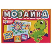 Дракон. Мозаика пластиковая. 100 фишек. 4 цвета. Поле 280х200мм. в кор. Умные игры , 31111