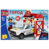 LADA конструктор lada-2106 на автомойке, 88 дет. Город мастеров 33002-KK