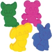 Формочки (белочка + пёсик + котёнок + медведь) 7179