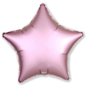 Шар (19''/48 см) Звезда, Розовый фламинго, Сатин, 757352
