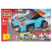 Конструктор СПОРТКАР 2в1 с инерцией, 37 дет. Город мастеров 5774-BY