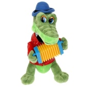 Игрушка мягкая СОЮЗМУЛЬТФИЛЬМ Крокодил Гена с аккордеоном 21см озвучен МУЛЬТИ-ПУЛЬТИ  V40652-21M