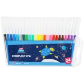 Фломастеры ArtSpace "Космические приключения" 24цв., ПВХ, европодвес WCP24_26865