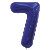 Шар (32''/81 см) Цифра, 7, Темно-синий, 1 шт. в уп.  26057