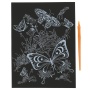 Гравюра 18*24 см бабочки, цветная 100SCRATCHART-CLR-BUTTERF