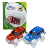 Гибкий трек кроссовер, с 3 ламп., 2 цв.в асс.синий и красный Т16667