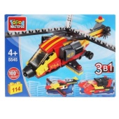 Конструктор "Город мастеров" вертолет 3в1, 114дет. в русс. 5545-LL