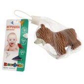 Игрушка для ванны мишка 1 шт. в сетке КАПИТОШКА LXB49_523_525-2