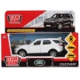 Машина металл LAND ROVER DISCOVERY 12см, открыв. двери, инерц, белый, в кор. Технопарк, DISCOVERY-WT