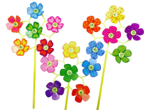 Ветерок "ромашка"(29х51 см)(6 цветков, цвет микс,в пакете ) ( Арт. ВТ-0686)
