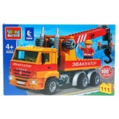 Конструктор "Город мастеров" камаз: эвакуатор, 111дет. 5050-KK
