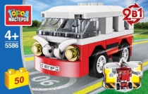 Конструктор АВТОБУС 2в1, 50 дет. Город мастеров 5586-JS