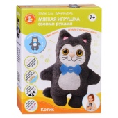 Набор для творчества. Мягкая игрушка из фетра и меха "Котик" №04734