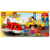 Конструктор большие кубики: АЭРОПОРТ , 37 дет. Город мастеров  10020-GK