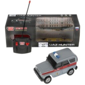 Машина р/у UAZ HUNTER росгвардия 18 см, свет, сер, кор. HUNTER-18L-RG