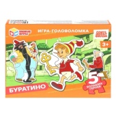 Буратино. Союзмультфильм. Игра-головоломка с фигур.дет.190х141х35 мм. Умные игры   401611     