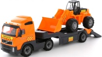 Volvo, автомобиль-трейлер + трактор-погрузчик (в сеточке) 8831