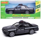 Чёрная инерционная служебная машинка Купе die-cast,1:32, открывающиеся двери   FT1101-85 / 509270