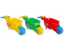 Тачка пластиковая садовая с пищалкой 4 цвета 57х22см Т1226