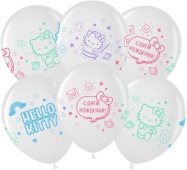 Воздушный шар (12''/30 см) Hello Kitty, С Днем Рождения!, Белый (200) 501307 Воздушный шар (12''/30 см) Hello Kitty, С Днем Рождения!, Белый (200) 501307