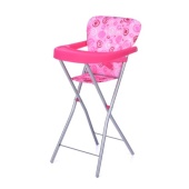 Стульчик для кормления кукол игрушечный, цвет розовые круги , 9331 / 409981