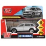 Машина металл SKODA KODIAQ МАТОВЫЙ 12 см, двери, багаж, инер, серый, кор. Технопарк KODIAQ-12FIL-SR