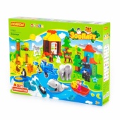 Конструктор "Макси" - "Зоопарк" (138 элементов) (в коробке) 77721 Конструктор "Макси" - "Зоопарк" (138 элементов) (в коробке) 77721