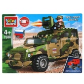 ВПК конструктор ВОЕННАЯ бронемашина волк, 50 дет. (легко собрать) Город мастеров 7260-CY