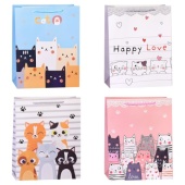 Пакет подарочный 26*32*10 "Кошечки"   00-3059 / 414005