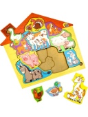 Игрушка развивающая. Вкладыш "Ферма". 20х22 см (Арт. ВК00004)