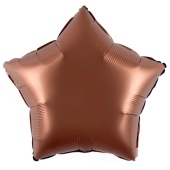 Шар (18''/46 см) Звезда, Шоколад, Сатин, 1 шт. 23427