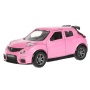 Машина металл NISSAN JUKE-R 2.0 длин 12 см, двер, багаж, инер, розовый, кор. Технопарк JUKE-12GRL-WH