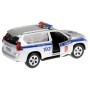 Машина металл свет-звук "TOYOTA PRADO ПОЛИЦИЯ"12см, откр. двери,инерц. в кор. PRADO-P-SL