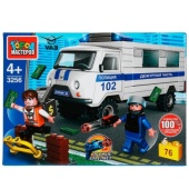 UAZ конструктор uaz-3909 погоня за вором, 76 дет. Город мастеров SB-3256