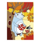 Картина по номерам для малышей "Дружелюбный мишка"  Ркн-055 / 426726