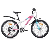 Велосипед 24" Rocket Vela 24 , цвет белый/розовый, размер 13"  24SV.VELA.13WT.25 / 468612
