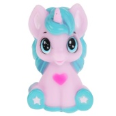 Игрушка для ванны единорожка 9 см, в сетке, КАПИТОШКА YF-06-2021