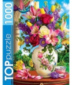 TOPpuzzle.Пазлы 1000 элементов.ХТП1000-2172 Летний букет и колибри