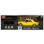 Машина р/у ГАЗ -2401 "волга" ТАКСИ 21 см, свет, кор. Технопарк, 2401-21RCL-TAX