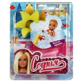 Аксессуары для кукол 29 см комплект акс для Софии, ванна, блист КАРАПУЗ AC20-S-BB