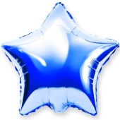 Шар (18-46 см) Звезда, Синий, 120105