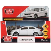 Машина металл "HONDA CIVIC", длина 12см, открыв. двери, инерц., белый, в кор. Технопарк, CIVIC-WT