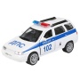 Машина металл LADA 111 полиция 12см, инерц., открыв. двери и багажник в кор. Технопарк SB-16-67-P(W)