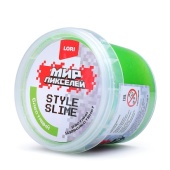 Слайм 120 мл., Мир Пикселей. Блестящий зелёный (с ароматом яблока) Сли-004 / 468035