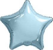 Шар (19''/48 см) Звезда, Нежно-голубой, 1 шт. 757468