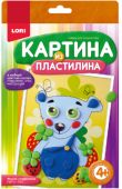 Картина из пластилина "Мишка сладкоежка", Пз/Пл-003